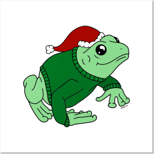 Christmas Sweater Frog Posters and Art